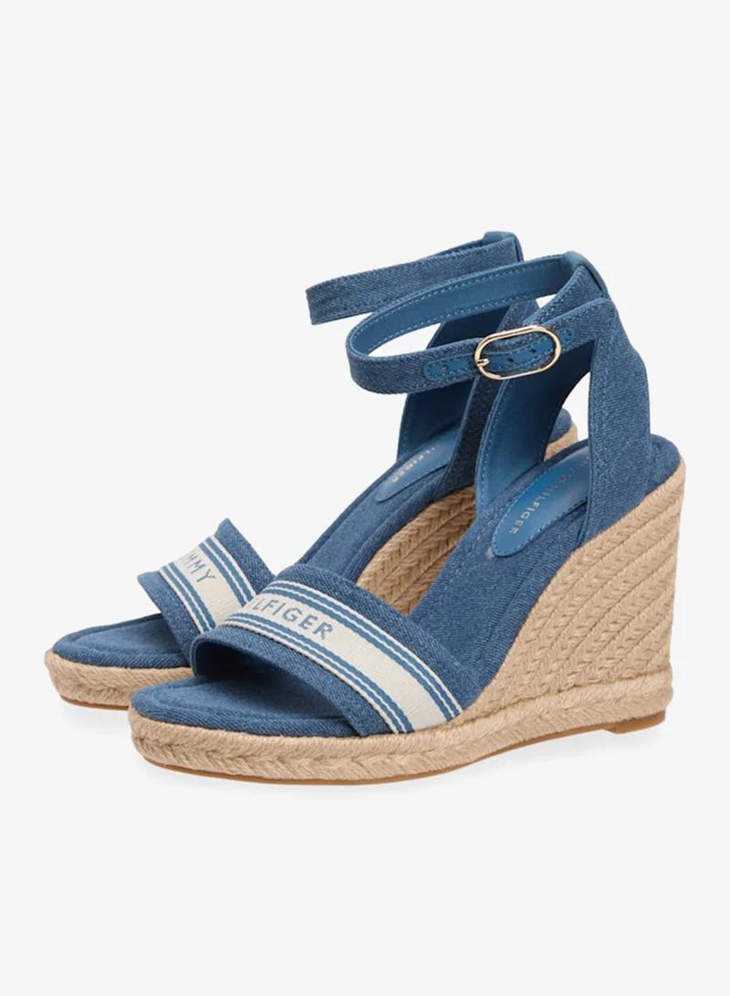 TOMMY HILFIGER  Canvas Denim Wedge Espadrilles for Women | Best Price UAE